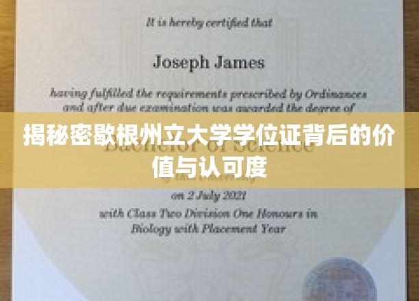 揭秘密歇根州立大学学位证背后的价值与认可度