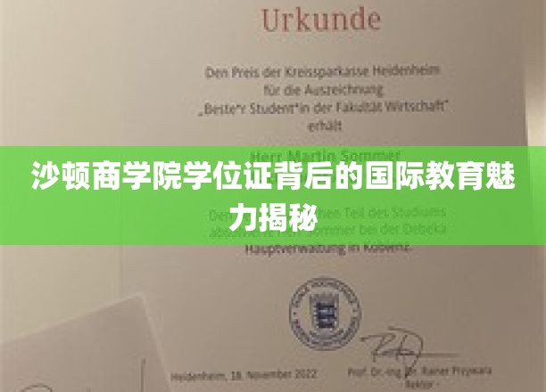 沙顿商学院学位证背后的国际教育魅力解析