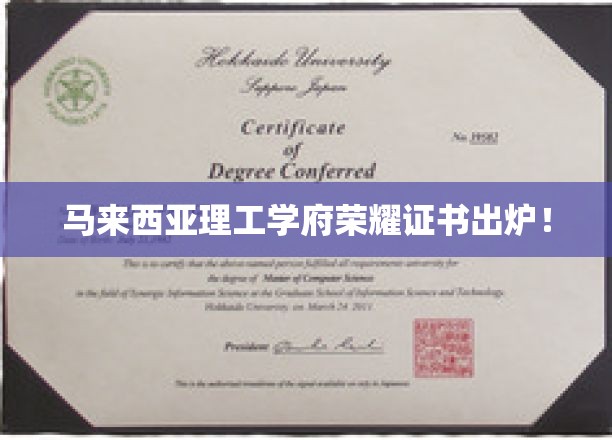 马来西亚城市理工大学荣耀证书新鲜出炉！