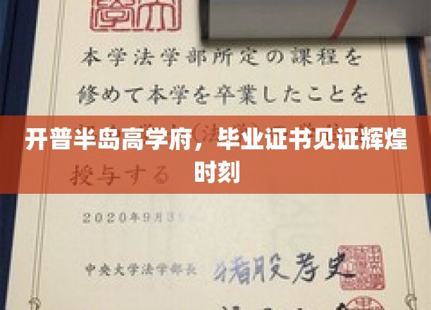 开普半岛高学府，毕业证书见证辉煌时刻