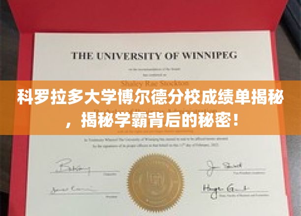 科罗拉多大学博尔德分校成绩单揭秘，揭秘学霸背后的秘密！