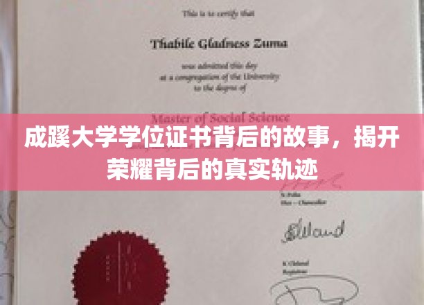 探寻成蹊大学学位证书背后的故事，一窥荣耀背后的真实轨迹