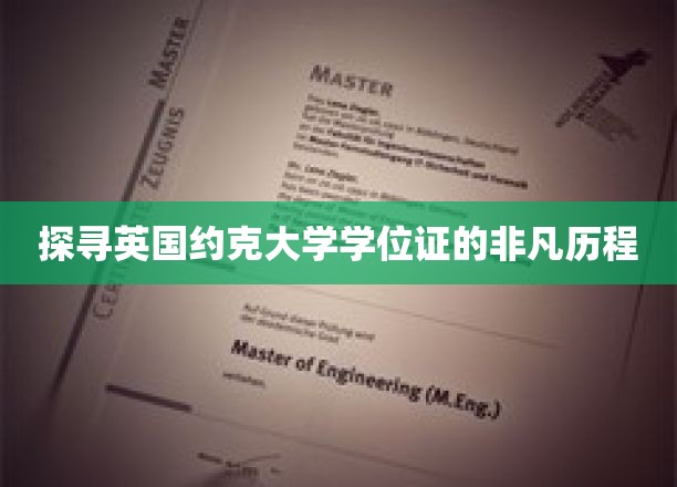 探寻英国约克大学学位证的非凡历程