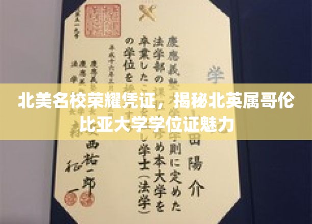 北美名校荣耀凭证，揭秘北英属哥伦比亚大学学位证魅力