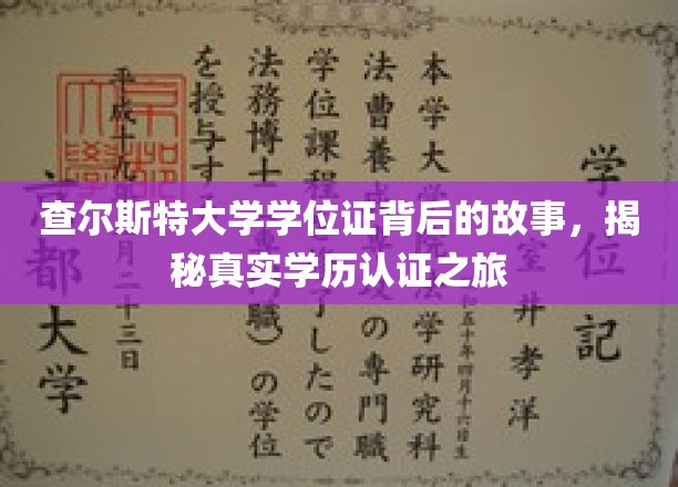 查尔斯特大学学位证书背后的故事，揭秘真实学历认证之旅