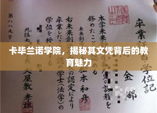 卡毕兰诺学院，探寻其文凭背后的教育魅力