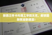 海外职场通行证，怀卡托理工学院文凭助你拓宽国际就业视野