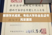 韦伯大学英才风采，揭秘毕业生证书背后的学术荣耀之路