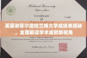 解码谢菲尔德哈兰姆大学成绩单，探寻学术成就的深度解读