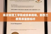 新西兰教育新高峰，惠灵顿理工学院成绩单惊艳亮相