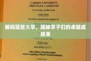 延世骄子，解码卓越成绩单背后的传奇故事