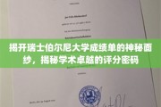 探索瑞士伯尔尼大学成绩单背后的奥秘，解码卓越学术的秘密