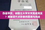 学历造假新趋势，伪造大学文凭，求职者的捷径与风险并存