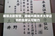 北欧科技之光，丹麦技术大学证书，全球认可的无尽魅力