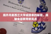 丹麦西兰大学成绩单背后的独特奥秘，引领国际教育新趋势