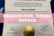 跨越国界，谢菲尔德大学文凭助力全球学术探索之旅