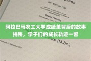 阿拉巴马农工大学成绩单背后，探寻学子们青春足迹与成长历程