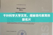 千叶科学大学文凭，引领教育革新的新时代象征