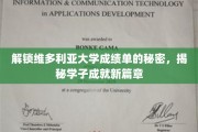 维多利亚大学成绩单揭秘，学子成就背后的秘密钥匙