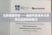 丹麦技术大学学位证，探寻北欧精英学府的非凡价值