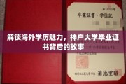 跨国梦想照进现实，神户大学证书背后的留学传奇
