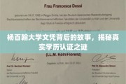 杨百翰大学文凭真相大揭秘，学历认证背后的惊人内幕