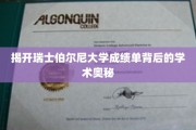 探索瑞士伯尔尼大学成绩单背后的神秘学术风景