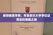 布鲁奈尔荣耀，揭秘精英学府学位证的非凡历程