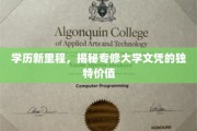 解锁未来，专修大学文凭的隐秘优势大揭秘