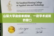 揭开山梨大学成绩单面纱，揭秘学术成就的密码窗口