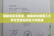 探寻路易斯安那理工大学文凭的黄金价值，实力与机遇双重解读