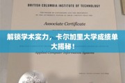 探秘卡尔加里大学，揭秘学霸们的学术成就之路