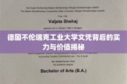 揭开德国不伦瑞克工业大学文凭的全球认可度与含金量