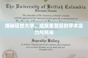 解码延世辉煌，探秘成绩单背后的学术魅力与卓越风采