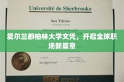 爱尔兰都柏林大学文凭，助您职场腾飞新起点
