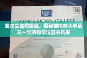 爱尔兰名校荣耀，揭秘都柏林大学圣三一学院的学位证书风采