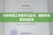 马努考理工学院学位证之谜，探寻学历背后的非凡历程