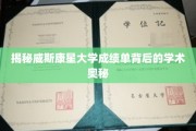 探寻威斯康星大学成绩单中的学术密码