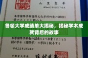 鲁顿大学成绩单背后的精彩篇章，探寻学术荣耀背后的故事