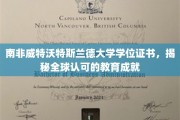探索南非威特沃特斯兰德大学，全球视野下的卓越学位认证