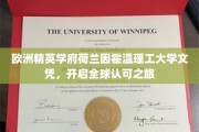 荷兰因霍温理工，国际认可的学历通行证，开启全球职场新篇章