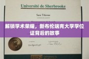 解码荣耀，新布伦瑞克大学学位证的传奇历程