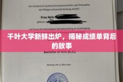 探索千叶大学成绩单背后的青春足迹