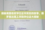 揭秘名校证书背后的传奇，佛罗里达理工学院学位证背后的秘密