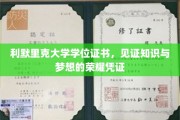 知识与荣耀的见证，利默里克大学学位证书背后的非凡故事