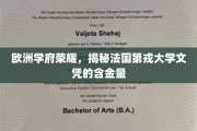 欧洲教育明珠,解码第戎大学文凭的非凡价值 欧洲教育明珠,解码第戎大学文凭的非凡价值