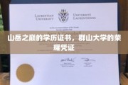 巅峰荣耀，群山大学学历证书背后的传奇印记