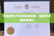 揭开布里斯托大学成绩单的秘密，透视学术辉煌的钥匙