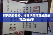 沃特伯格精英档案，揭秘学霸背后的惊人成绩秘密