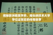 探索维也纳技术大学学位证，揭秘精英学府的辉煌历程